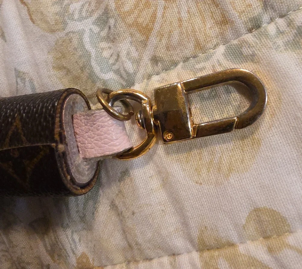 Louis Vuitton Monogram Brown Leather Tassel Key Holder with Gold Hardware